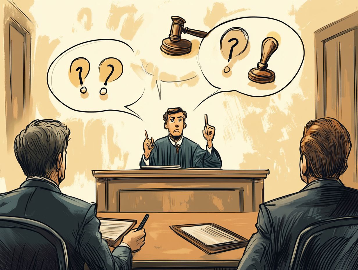 An illustration depicting the risks of selecting an ineffective defense strategy in court.