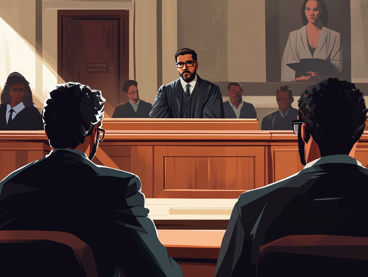 Illustration of cross-examination techniques in court