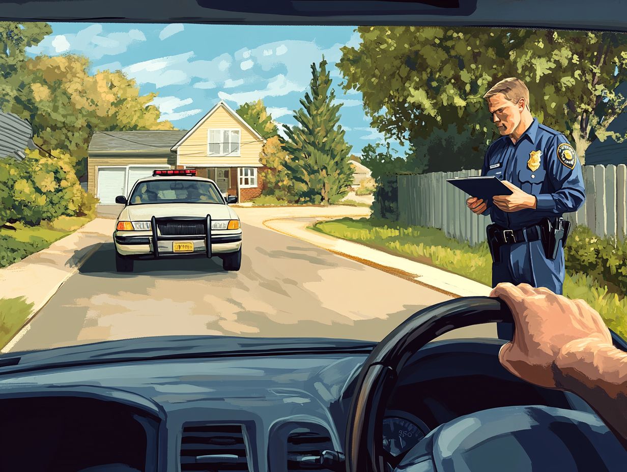 Visual guide on how to interact during a traffic stop