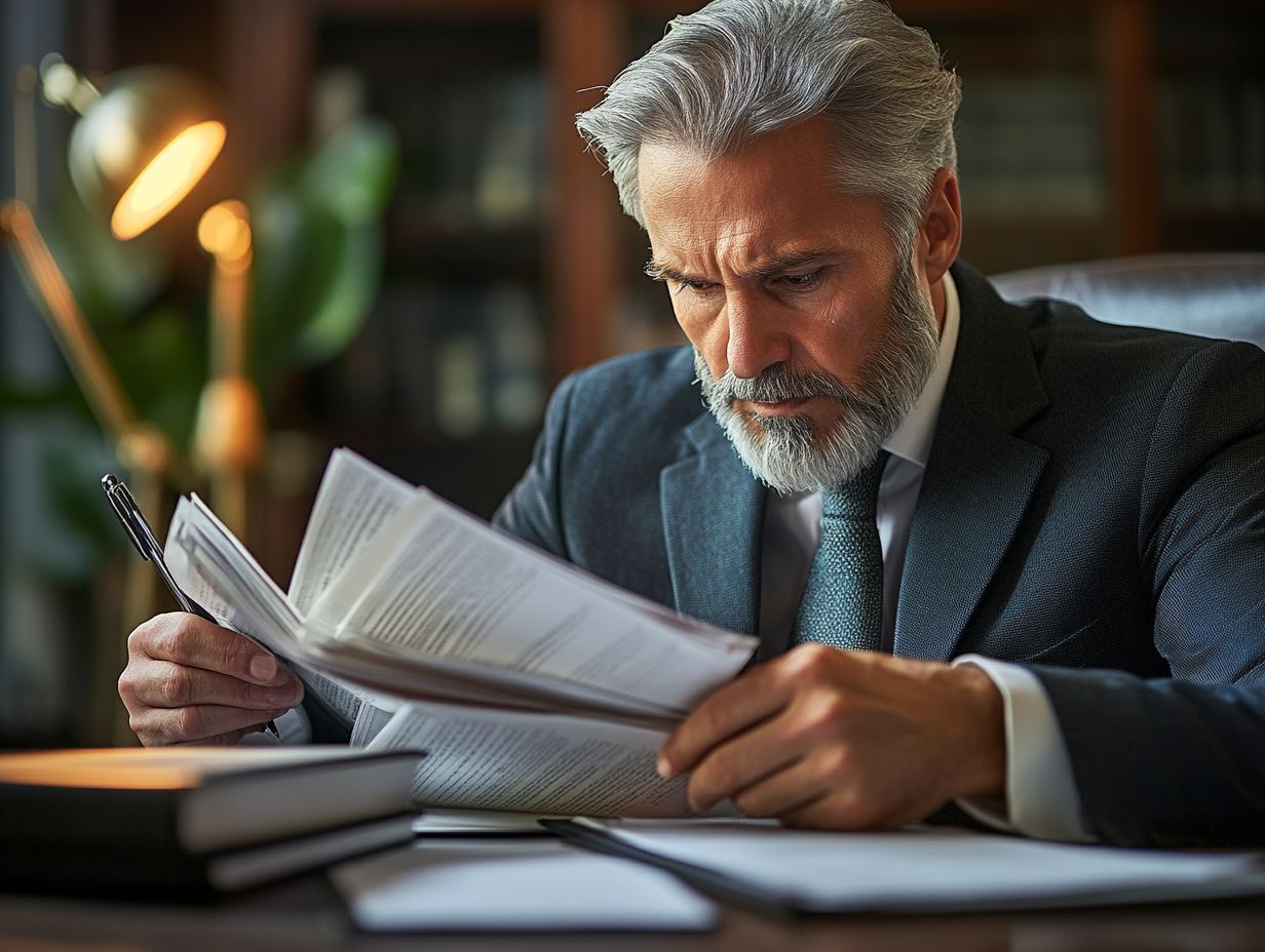 A lawyer listening attentively to a client