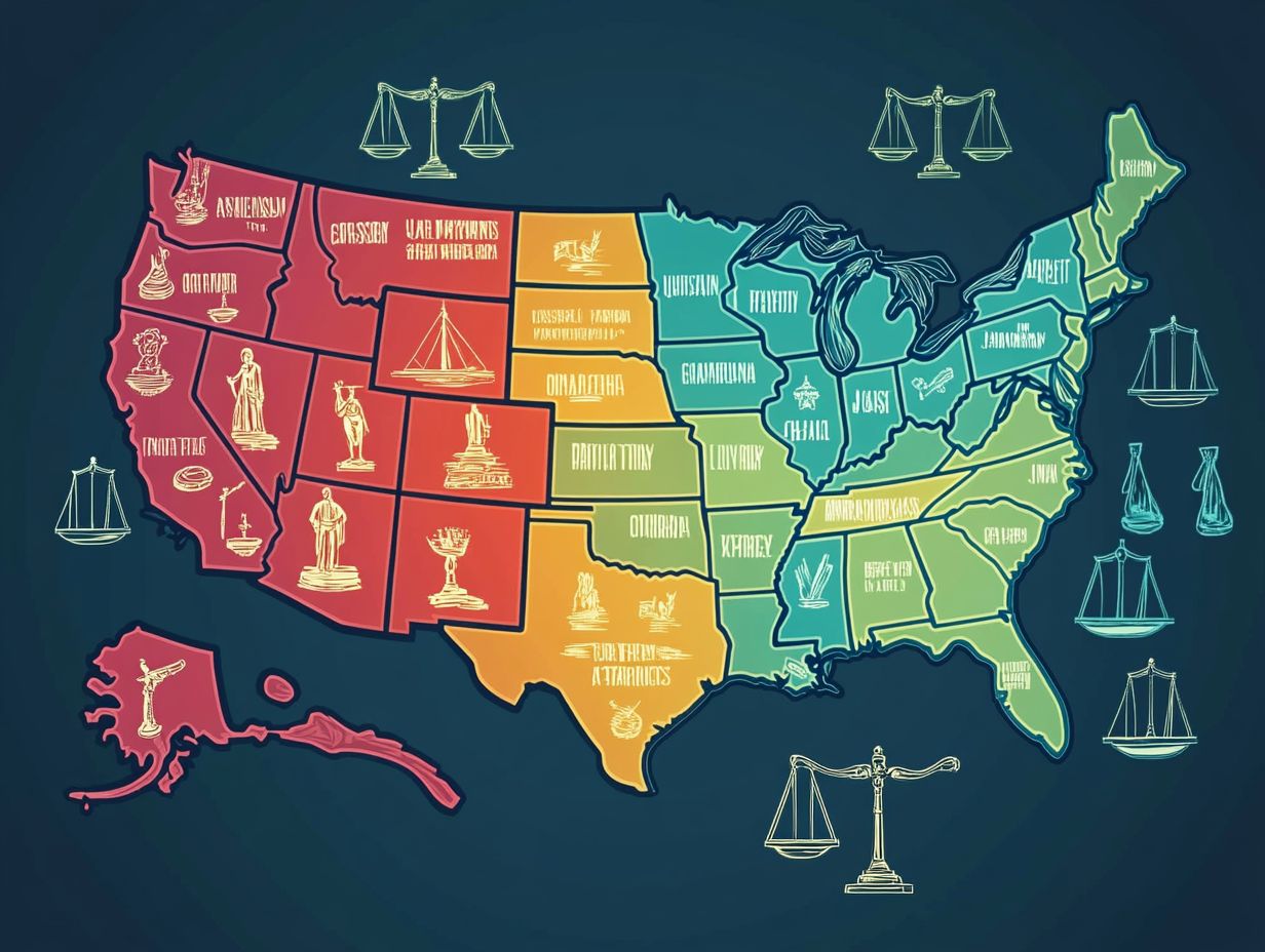 Illustration depicting the Right to a Fair Trial in the judicial system.