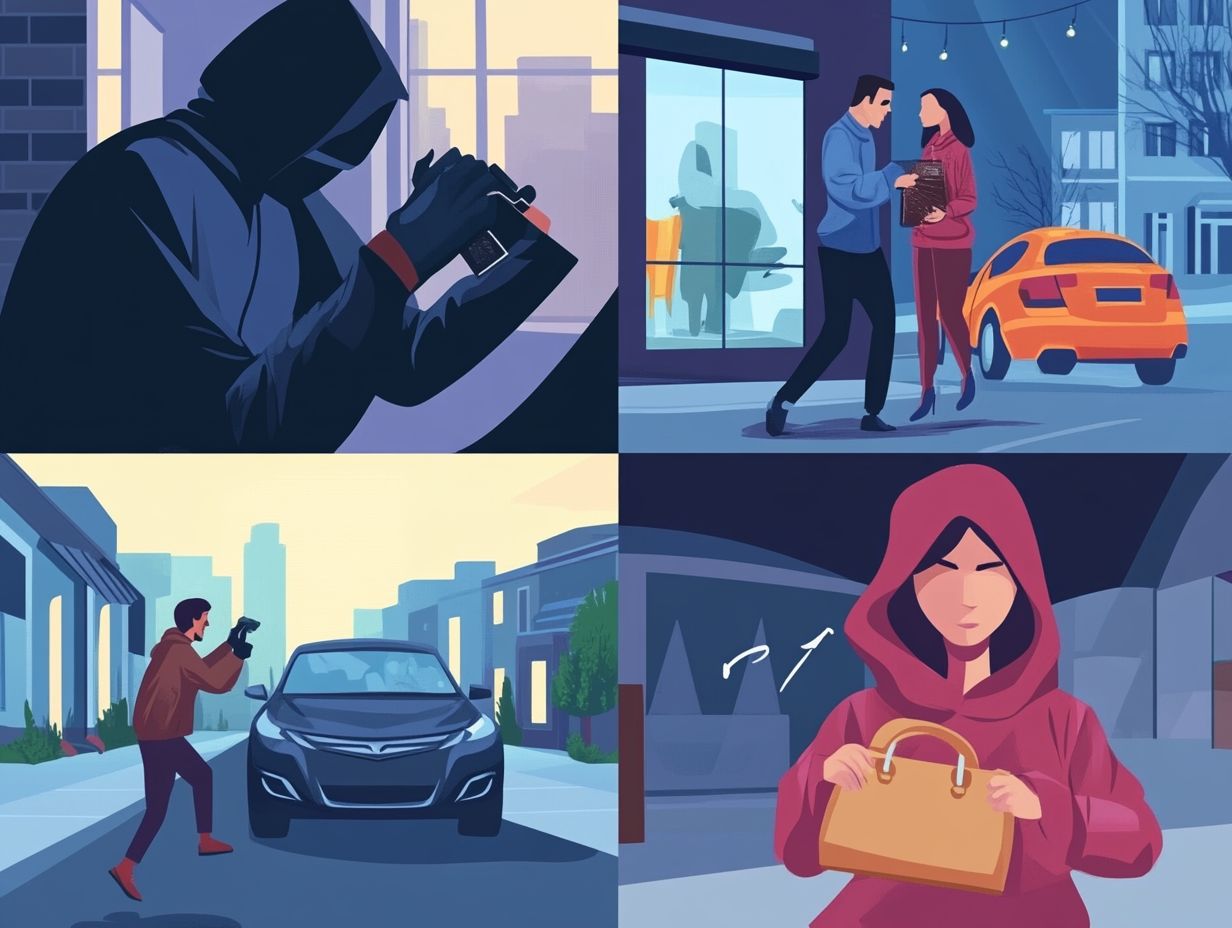 An infographic depicting the 4 common types of robbery