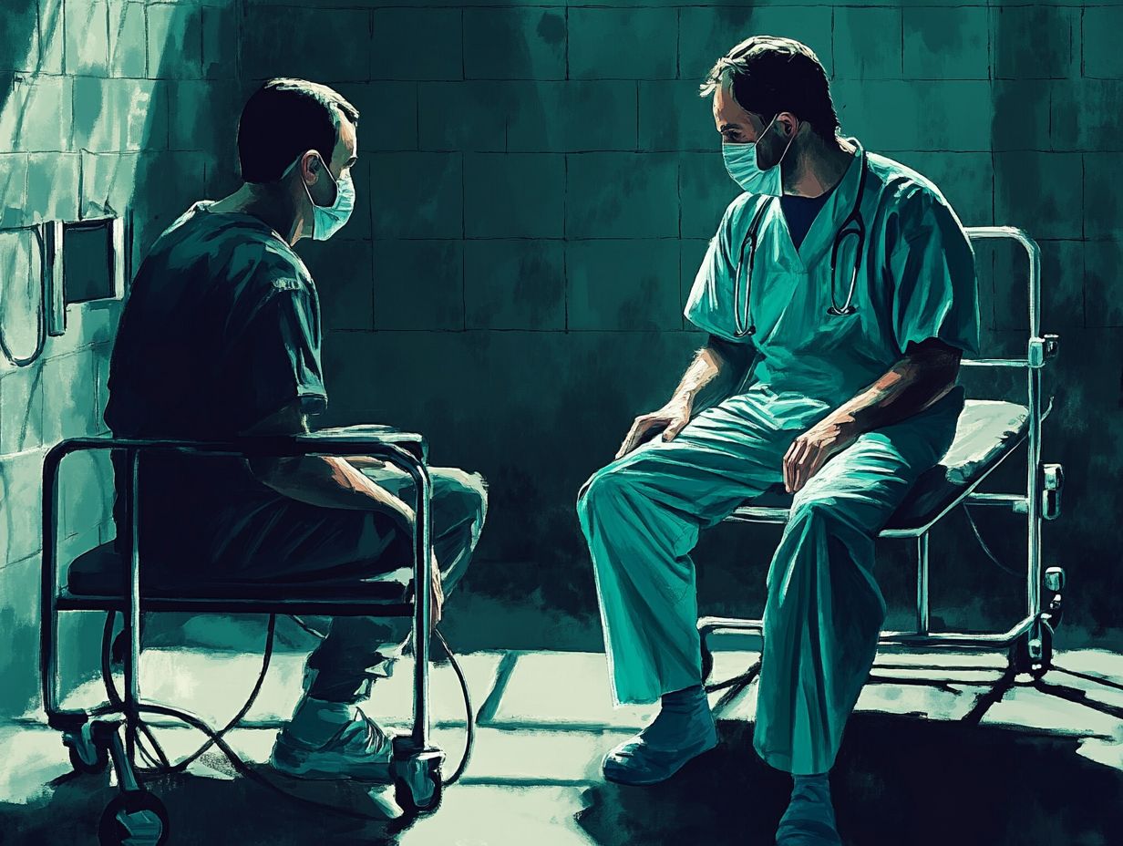 Illustration of the right to access medical care in jail