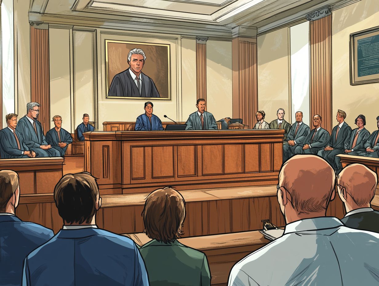 Illustration of Defense Strategies in Court