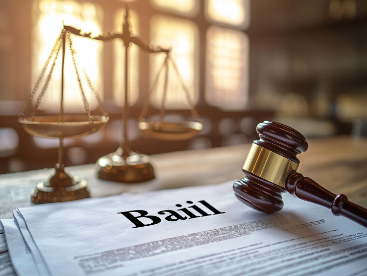 An infographic about the right to bail